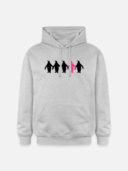 Be different penguins pattern fun - Gildan Unisex Softstyle® Midweight Hoodie - light heather grey