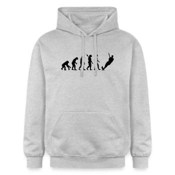 Évolution Ski nautique - Sweat à capuche Softstyle® Gildan Unisexe - gris clair chiné - Devant - Liana (172cm) & Jaron (178cm)