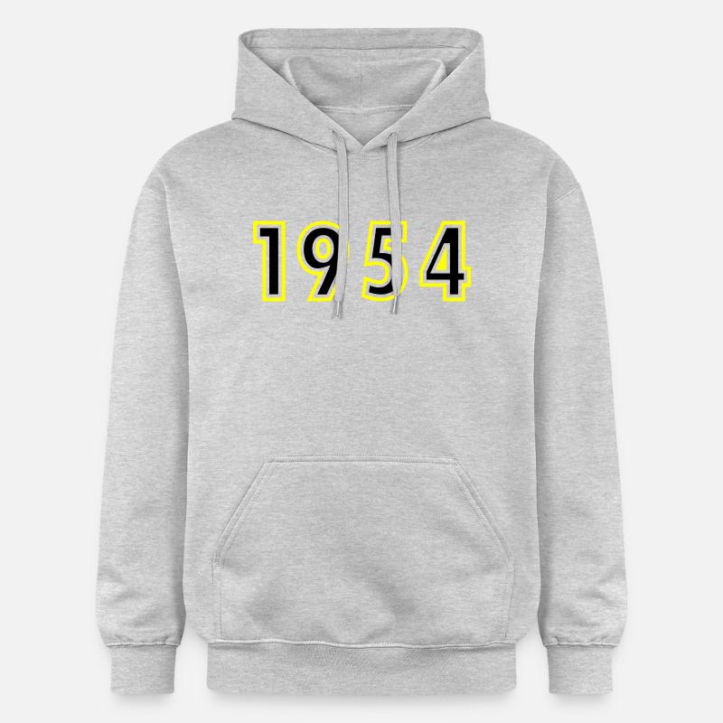 1954 Année Anniversaire - Sweat à capuche Softstyle® Gildan Unisexe - gris clair chiné