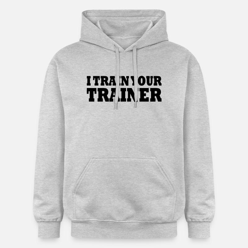 I train your trainer - Sweat à capuche Softstyle® Gildan Unisexe - gris clair chiné