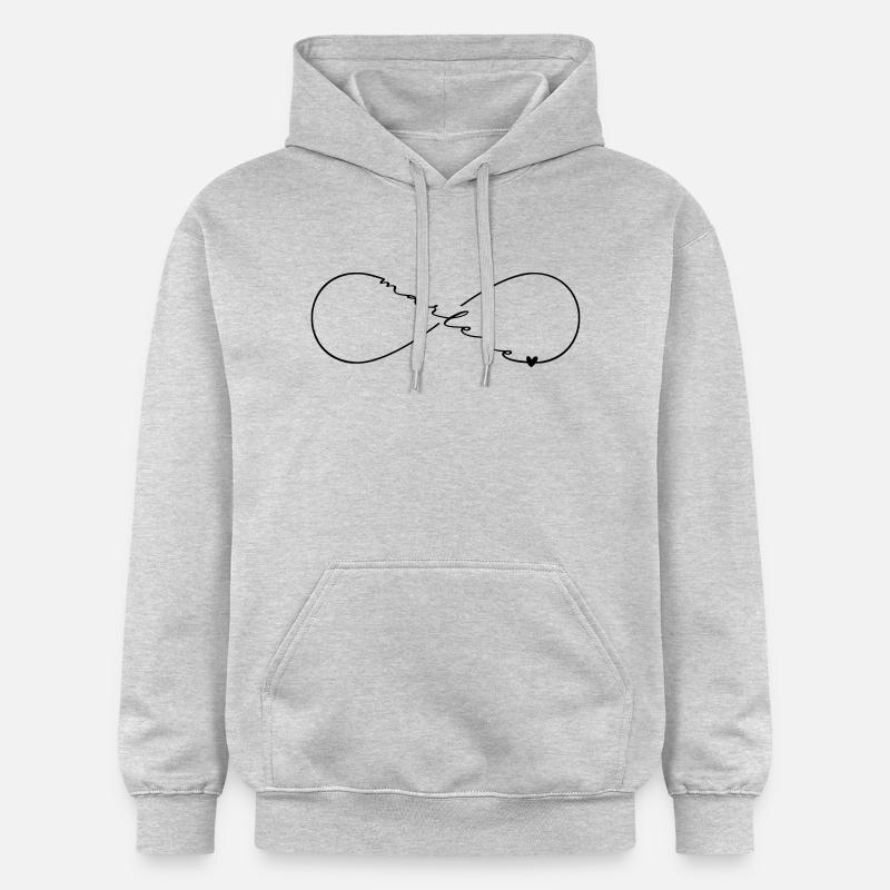 Marlene Nom Symbole de l’Infini - Sweat à capuche Softstyle® Gildan Unisexe - gris clair chiné