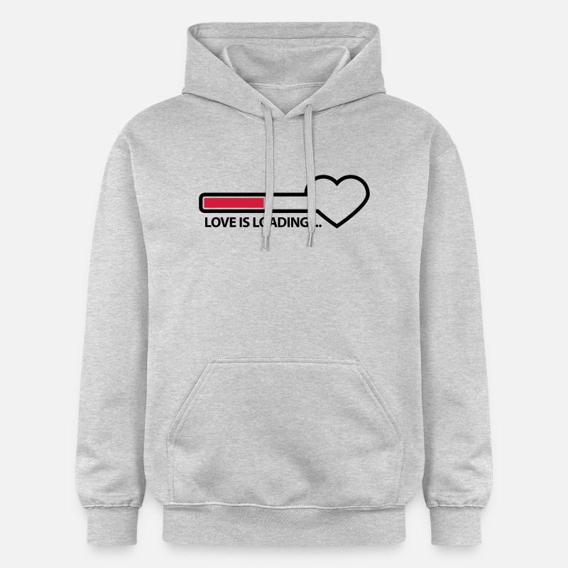 love_is_loading_2c - Sweat à capuche Softstyle® Gildan Unisexe - gris clair chiné