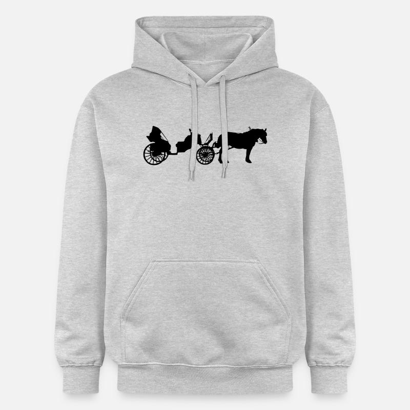 Calèche à cheval - Sweat à capuche Softstyle® Gildan Unisexe - gris clair chiné