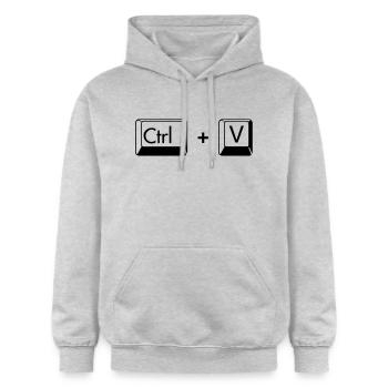 Copier coller drôle de cadeau pour les jumeaux - Sweat à capuche Softstyle® Gildan Unisexe - gris clair chiné - Devant - Liana (172cm) & Jaron (178cm)