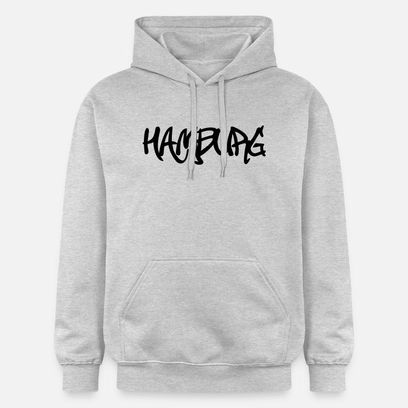 Hambourg Graffiti - Sweat à capuche Softstyle® Gildan Unisexe - gris clair chiné