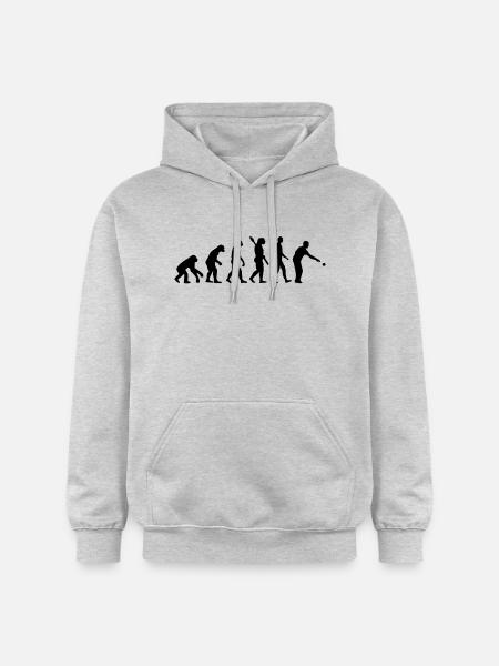 Pétanque Évolution - Sweat à capuche Softstyle® Gildan Unisexe - gris clair chiné