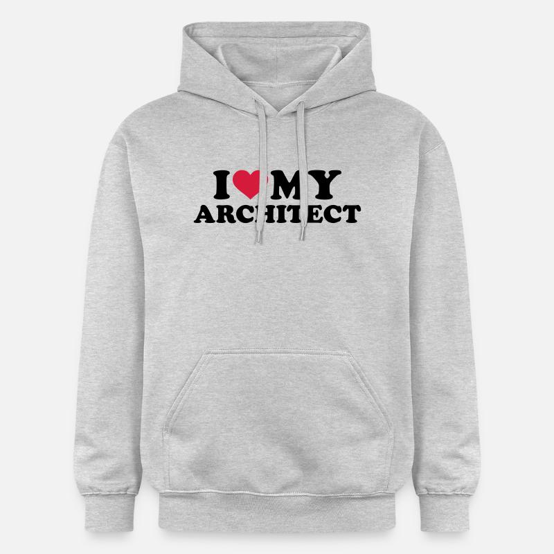 I love my Architect - Sweat à capuche Softstyle® Gildan Unisexe - gris clair chiné