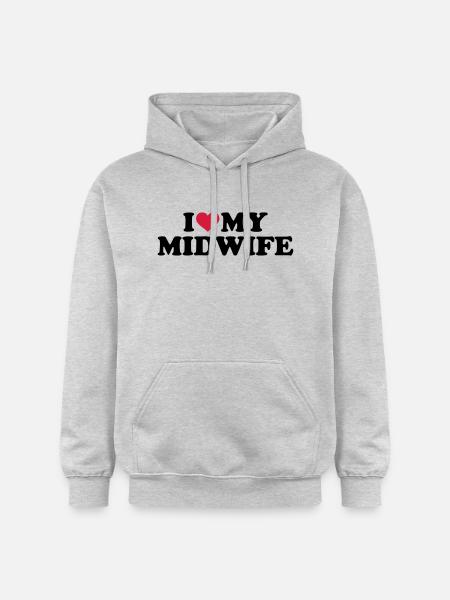 Midwife - Gildan Unisex Softstyle® Midweight Hoodie - light heather grey