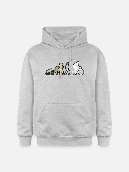 Vélo Evolution Blanc Grunge - Sweat à capuche Softstyle® Gildan Unisexe - gris clair chiné