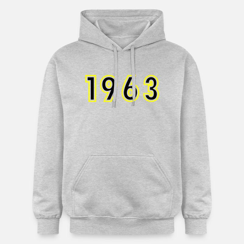 1963 Année Anniversaire - Sweat à capuche Softstyle® Gildan Unisexe - gris clair chiné