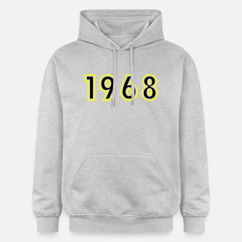 1968 Année Anniversaire - Sweat à capuche Softstyle® Gildan Unisexe - gris clair chiné