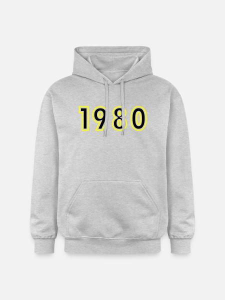 1980 Year Birthday - Gildan Unisex Softstyle® Midweight Hoodie - light heather grey