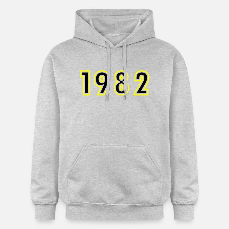 1982 Année Anniversaire - Sweat à capuche Softstyle® Gildan Unisexe - gris clair chiné