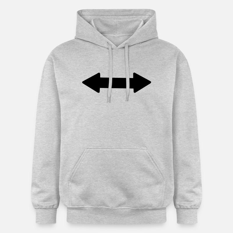 Flèche (droite / gauche) - Sweat à capuche Softstyle® Gildan Unisexe - gris clair chiné