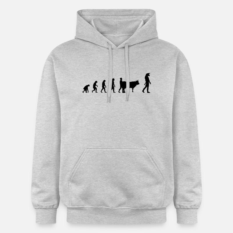 Evolution Mythologie - Sweat à capuche Softstyle® Gildan Unisexe - gris clair chiné