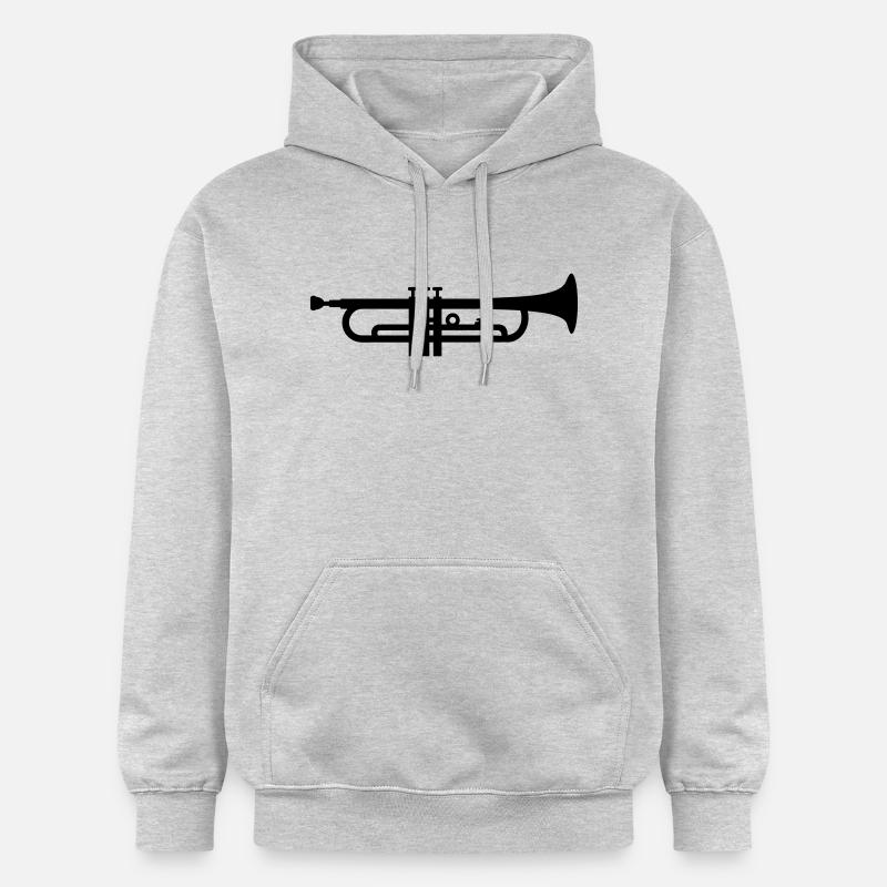 Trompette - Sweat à capuche Softstyle® Gildan Unisexe - gris clair chiné