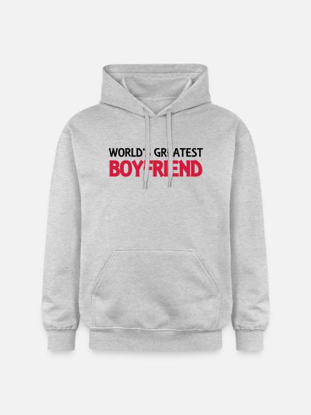 World's greatest boyfriend - Gildan Unisex Softstyle® Midweight Hoodie - Hellgrau meliert