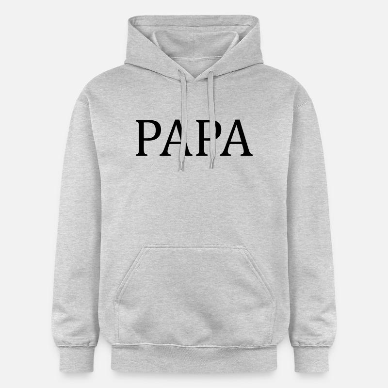 Papa - Sweat à capuche Softstyle® Gildan Unisexe - gris clair chiné