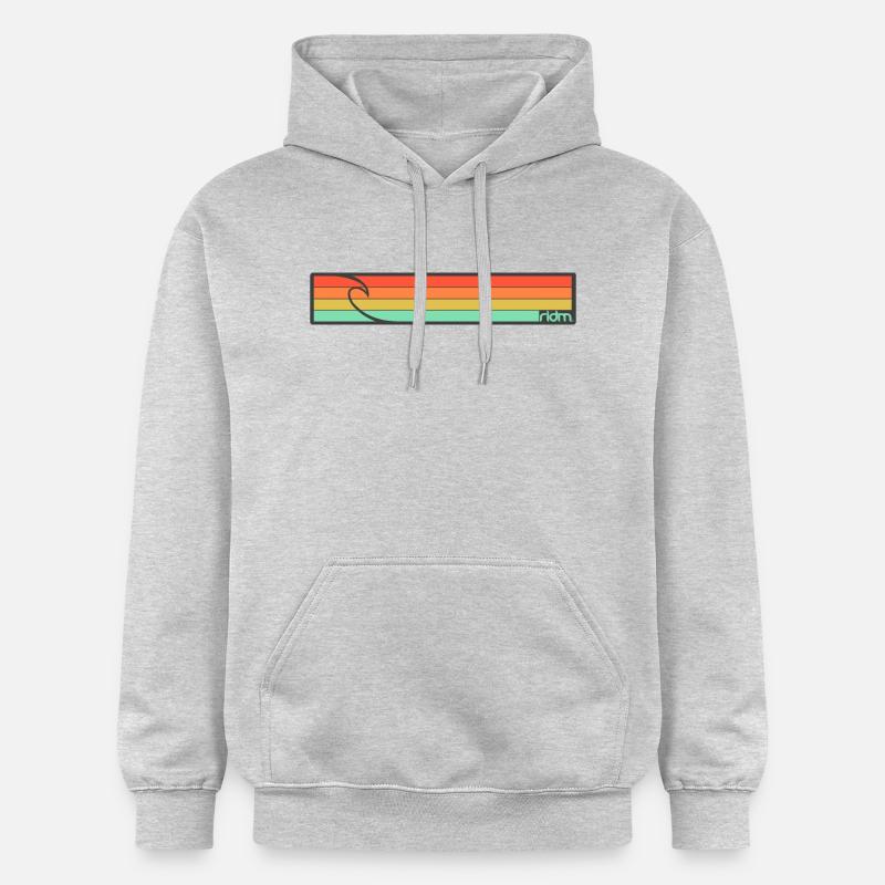 Bandes de surf RIDM - Sweat à capuche Softstyle® Gildan Unisexe - gris clair chiné