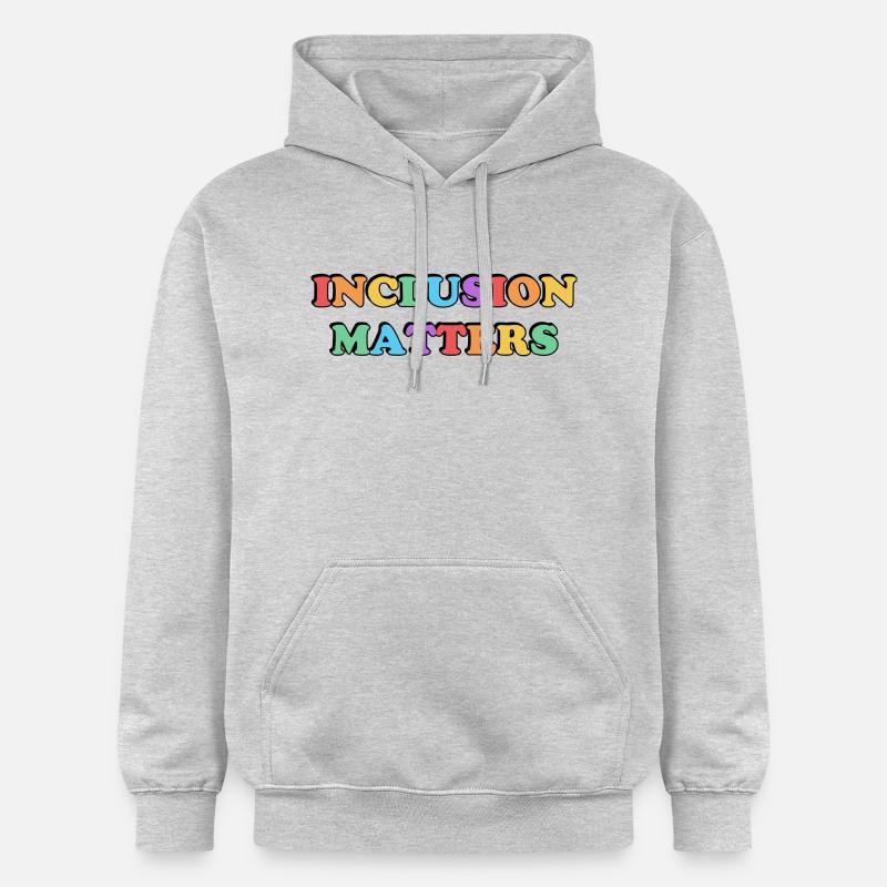 L’inclusion compte Arc-en-ciel - Sweat à capuche Softstyle® Gildan Unisexe - gris clair chiné