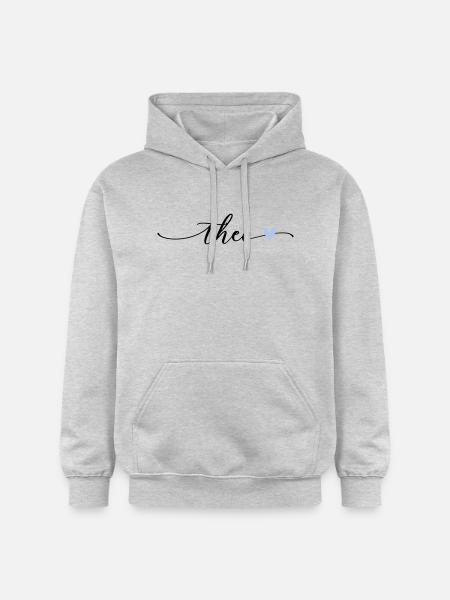 Theo Name Calligraphy Font - Gildan Unisex Softstyle® Midweight Hoodie - light heather grey