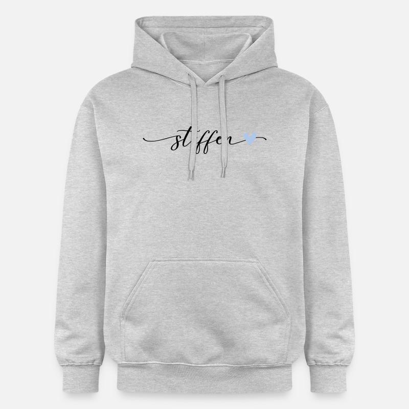 Steffen Name Calligraphie Police - Sweat à capuche Softstyle® Gildan Unisexe - gris clair chiné