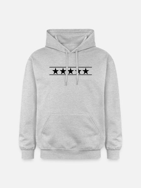 sterne - Gildan Unisex Softstyle® Midweight Hoodie - Hellgrau meliert