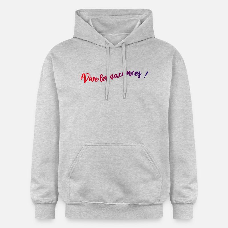 VIVE LES VACANCES. VACANCES. BONNES VACANCES - Sweat à capuche Softstyle® Gildan Unisexe - gris clair chiné