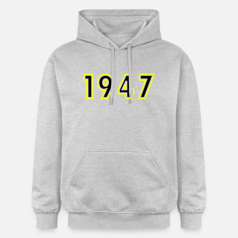 1947 Année Anniversaire - Sweat à capuche Softstyle® Gildan Unisexe - gris clair chiné