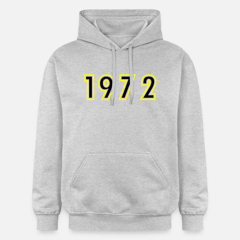 1972 Année Anniversaire - Sweat à capuche Softstyle® Gildan Unisexe - gris clair chiné