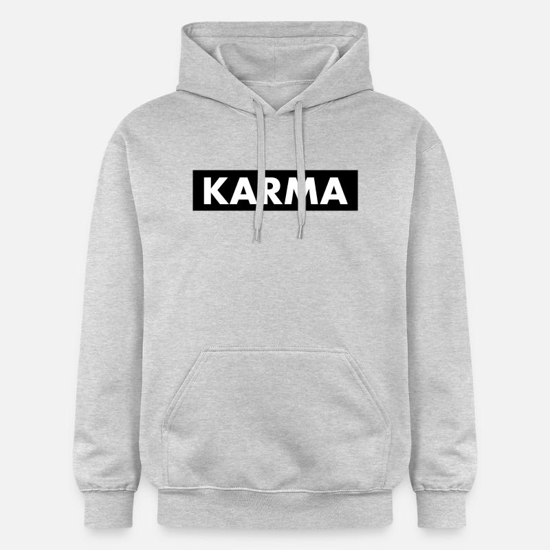 Karma - Sweat à capuche Softstyle® Gildan Unisexe - gris clair chiné
