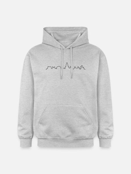 Skyline Mainz - Gildan Unisex Softstyle® Midweight Hoodie - Hellgrau meliert