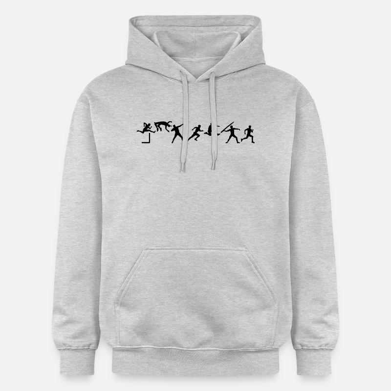 Heptathlon - Sweat à capuche Softstyle® Gildan Unisexe - gris clair chiné