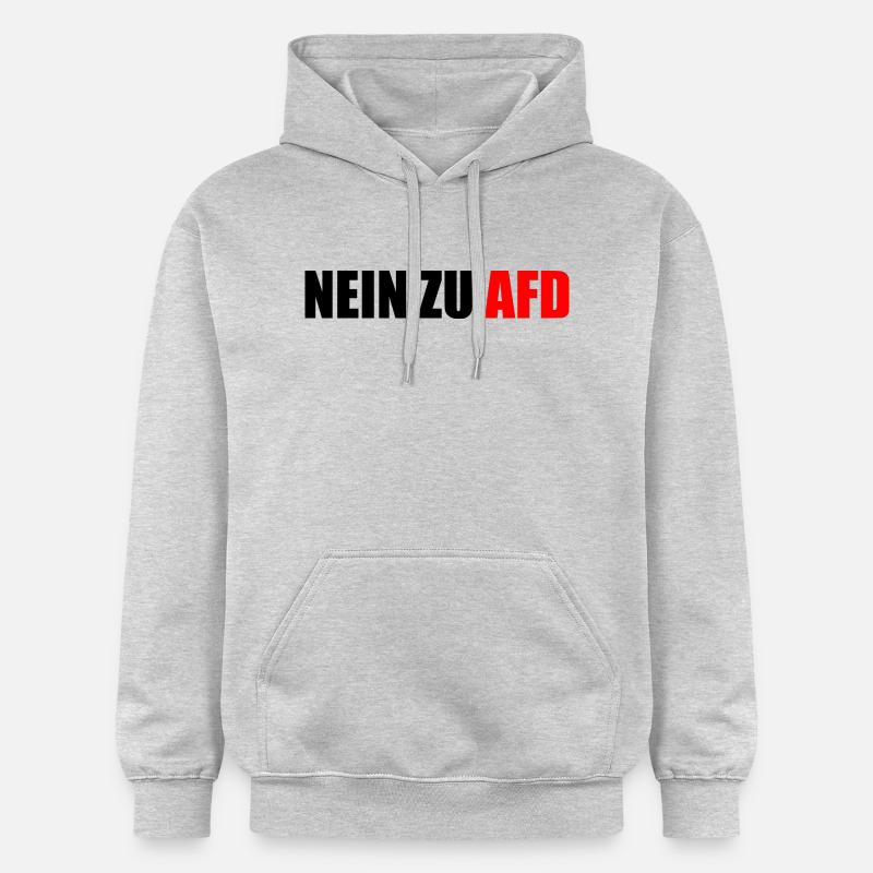 Non à afd - Sweat à capuche Softstyle® Gildan Unisexe - gris clair chiné