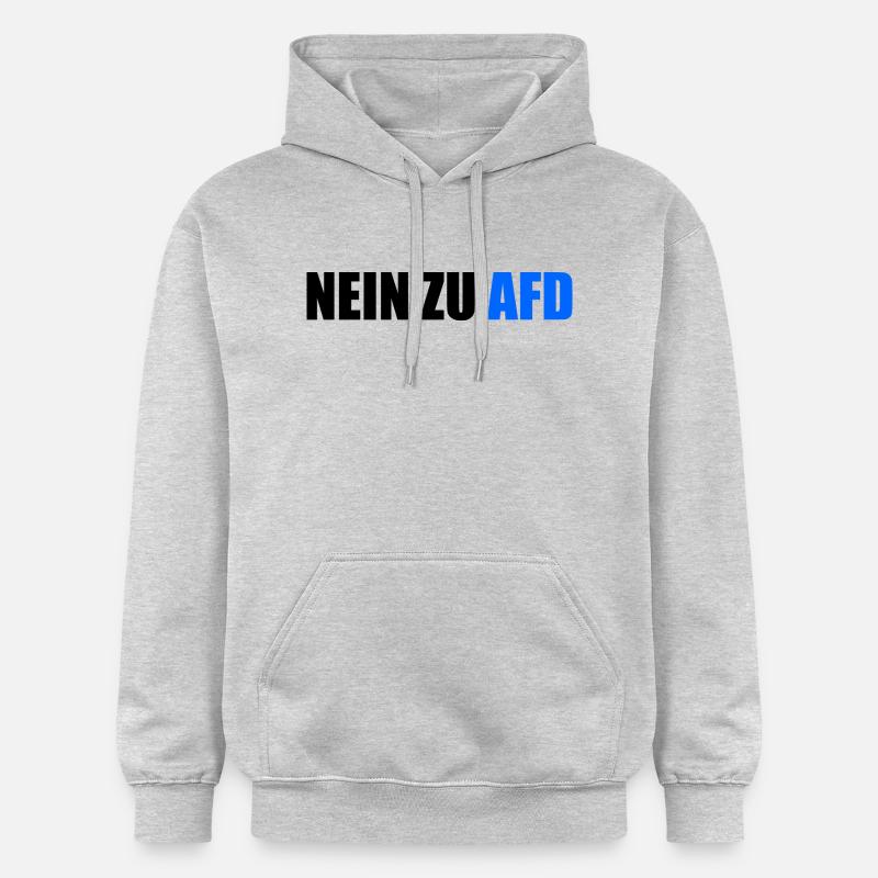 Non à afd - Sweat à capuche Softstyle® Gildan Unisexe - gris clair chiné