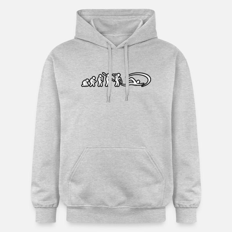 Evolution Swimmer Blanc Grunge - Sweat à capuche Softstyle® Gildan Unisexe - gris clair chiné