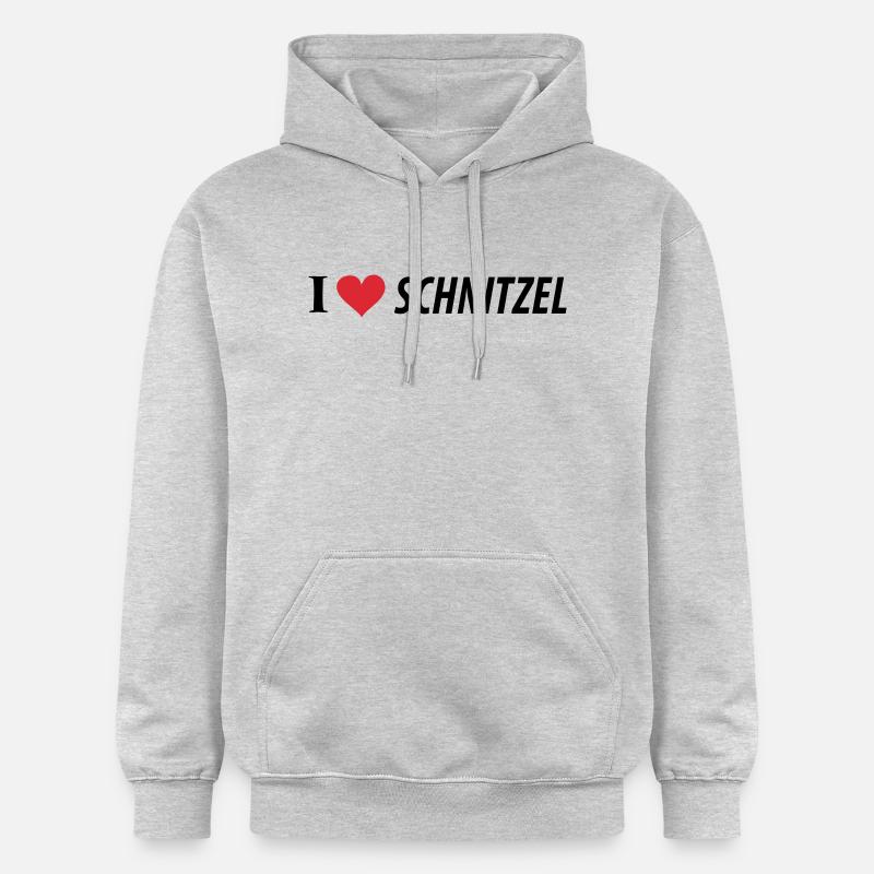 J'aime Schnitzel - Sweat à capuche Softstyle® Gildan Unisexe - gris clair chiné