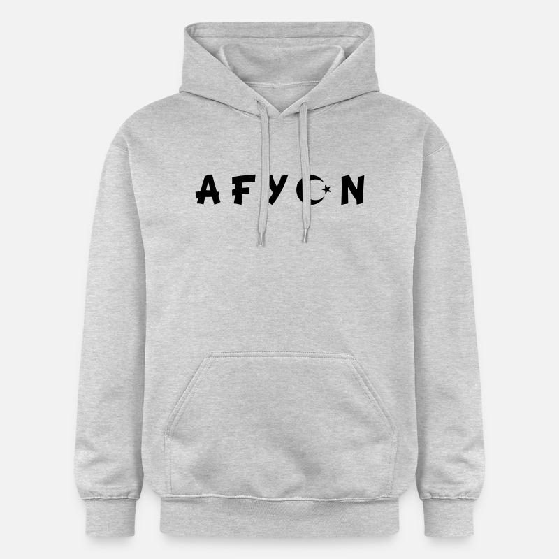 Drapeau de la Turquie Afyon - Sweat à capuche Softstyle® Gildan Unisexe - gris clair chiné