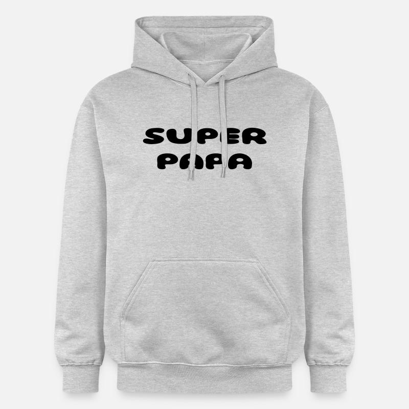 Super PAPA - Sweat à capuche Softstyle® Gildan Unisexe - gris clair chiné