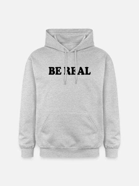 Be real - Gildan Unisex Softstyle® Midweight Hoodie - Hellgrau meliert