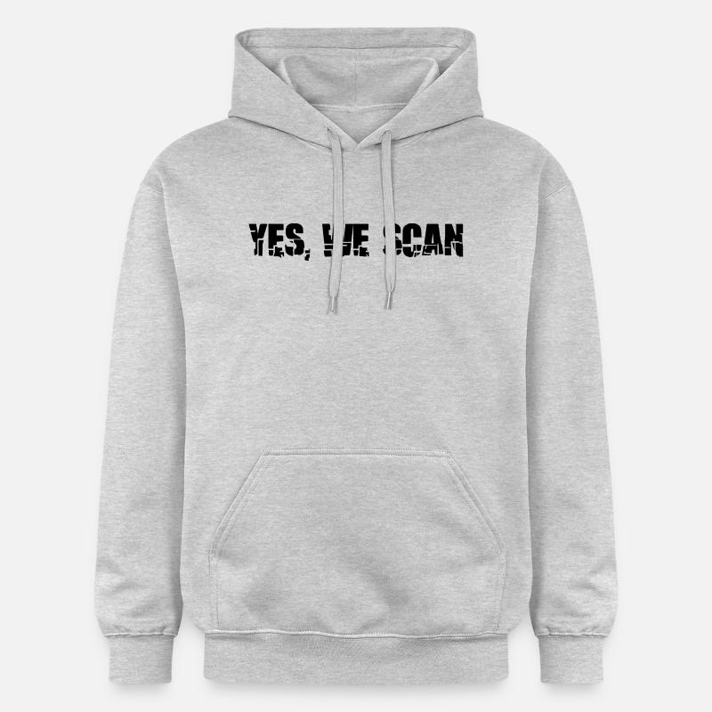 oui nous scannons - Sweat à capuche Softstyle® Gildan Unisexe - gris clair chiné