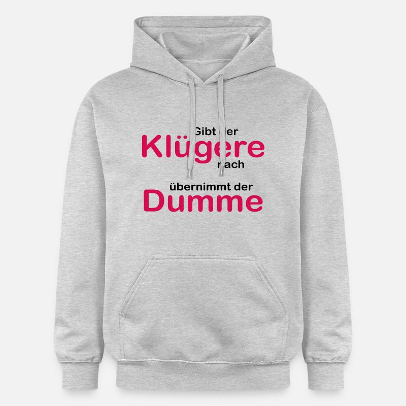 Le plus intelligent cède - Sweat à capuche Softstyle® Gildan Unisexe - gris clair chiné