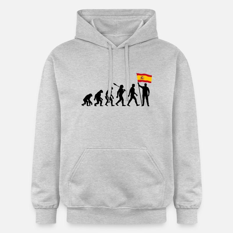 Spanien - Evolution - Flagge - Nation - Gildan Unisex Softstyle® Midweight Hoodie - Hellgrau meliert