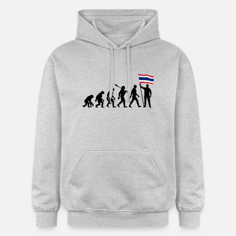 Thaïlande - Evolution - Drapeau - Nation - Sweat à capuche Softstyle® Gildan Unisexe - gris clair chiné