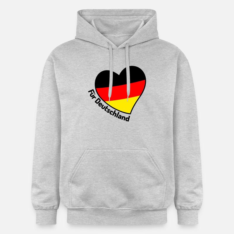 WM EM Heart Allemagne  - Sweat à capuche Softstyle® Gildan Unisexe - gris clair chiné