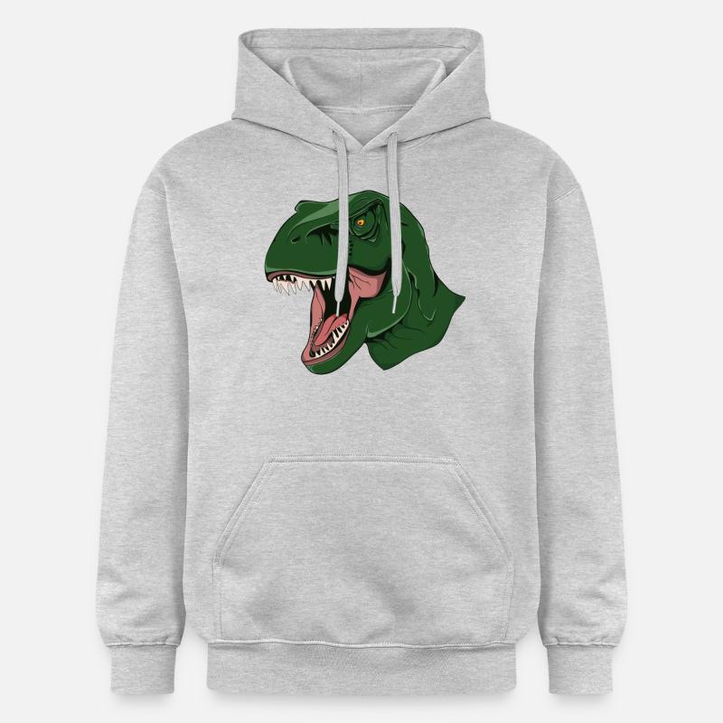 dinosaure - Sweat à capuche Softstyle® Gildan Unisexe - gris clair chiné