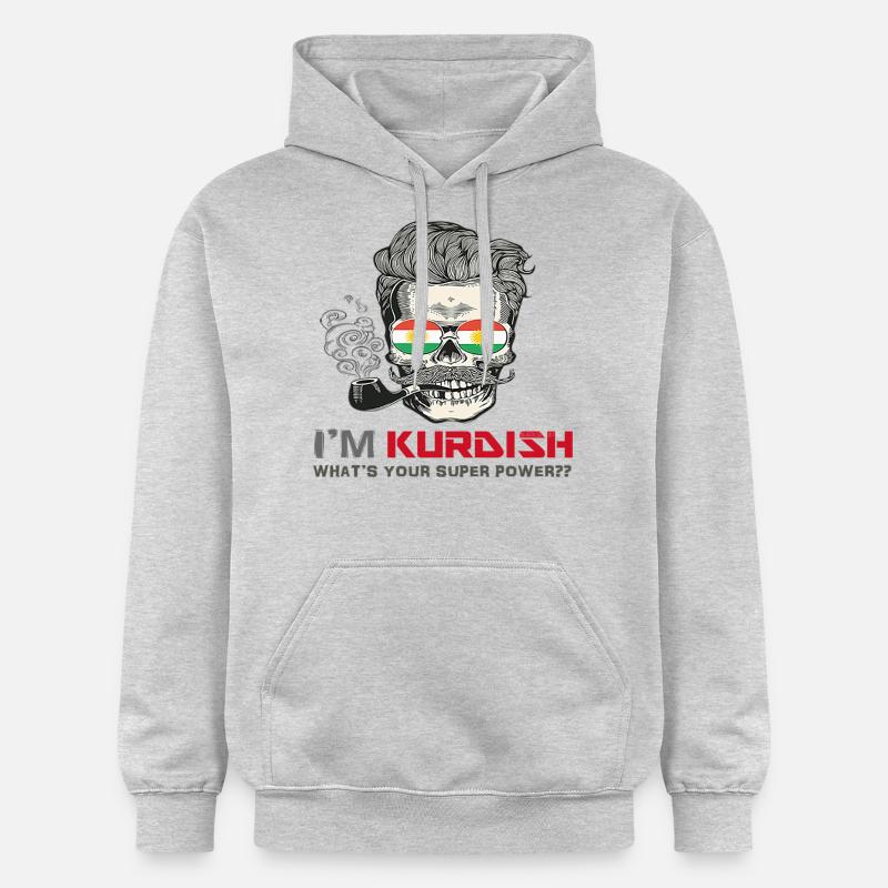 tshirt pour kurd - Sweat à capuche Softstyle® Gildan Unisexe - gris clair chiné