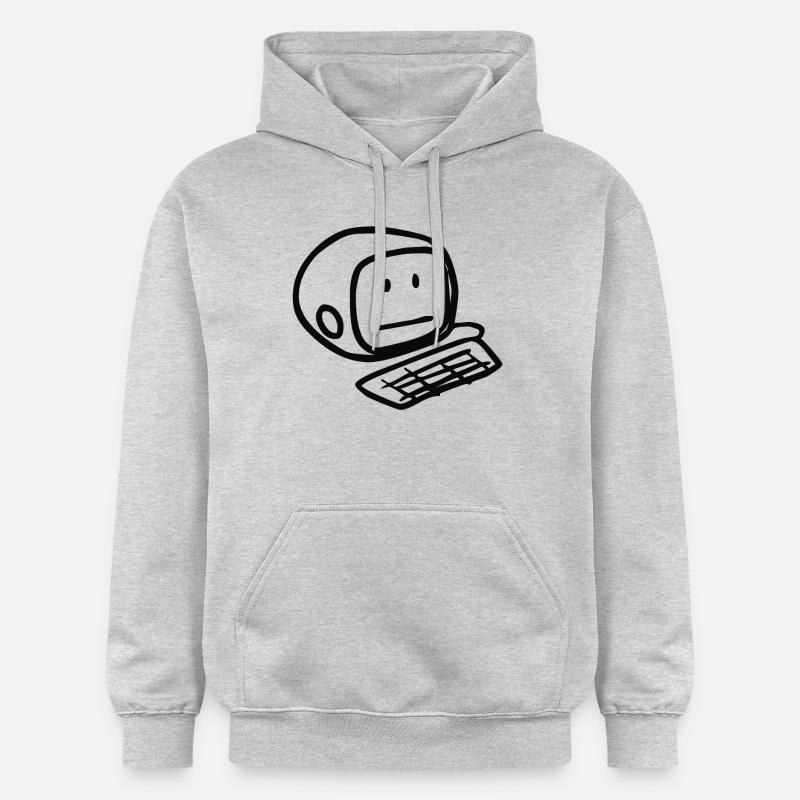 Smiley informatique (noir) - Sweat à capuche Softstyle® Gildan Unisexe - gris clair chiné