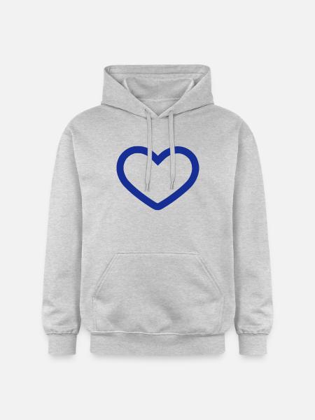 Heart Symbol Blue - Gildan Unisex Softstyle® Midweight Hoodie - light heather grey