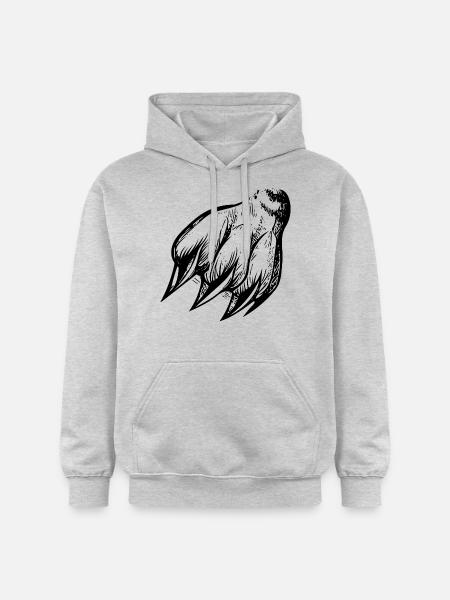 Patte de griffe dangereuse - Sweat à capuche Softstyle® Gildan Unisexe - gris clair chiné